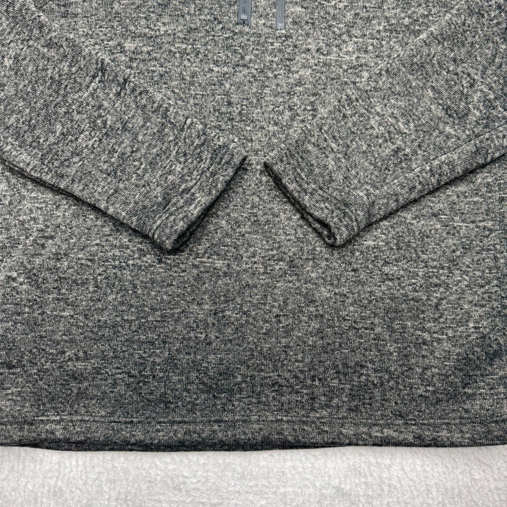 Eddie Bauer Gray Marled 1/4 Zip Fleece Pullover Sweater Casual Men's Size M - Picture 3 of 10